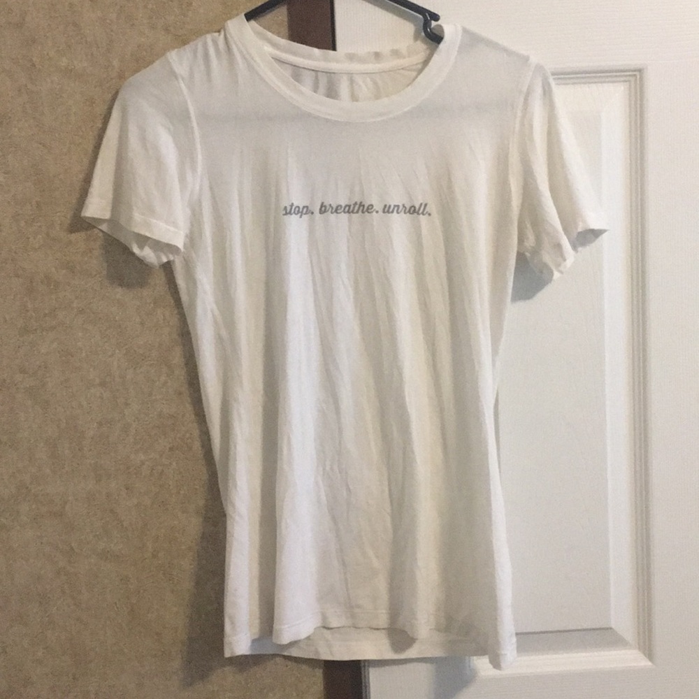 Lululemon Stop. Breathe. Unroll T-shirt